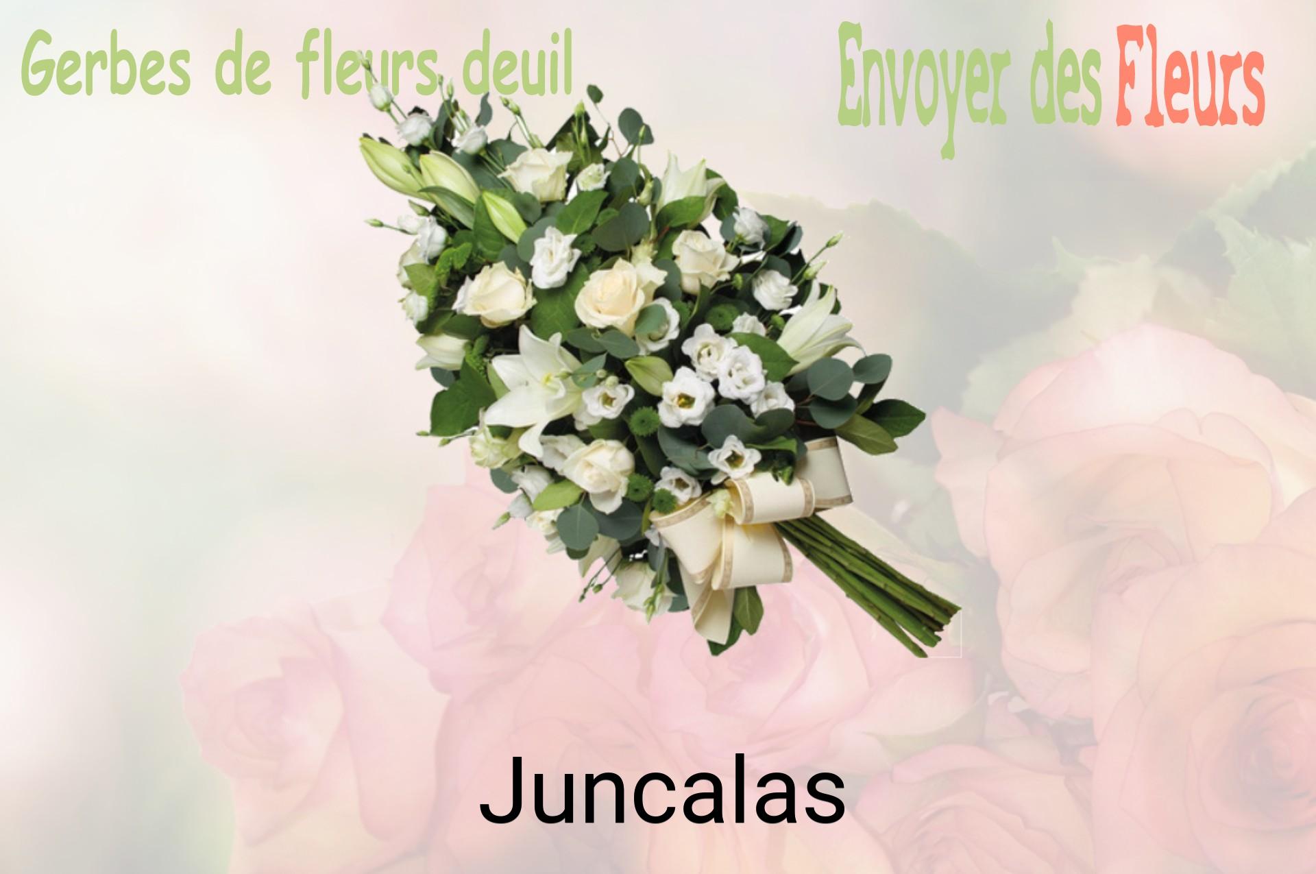 Gerbe de fleurs de deuil livrée à Juncalas